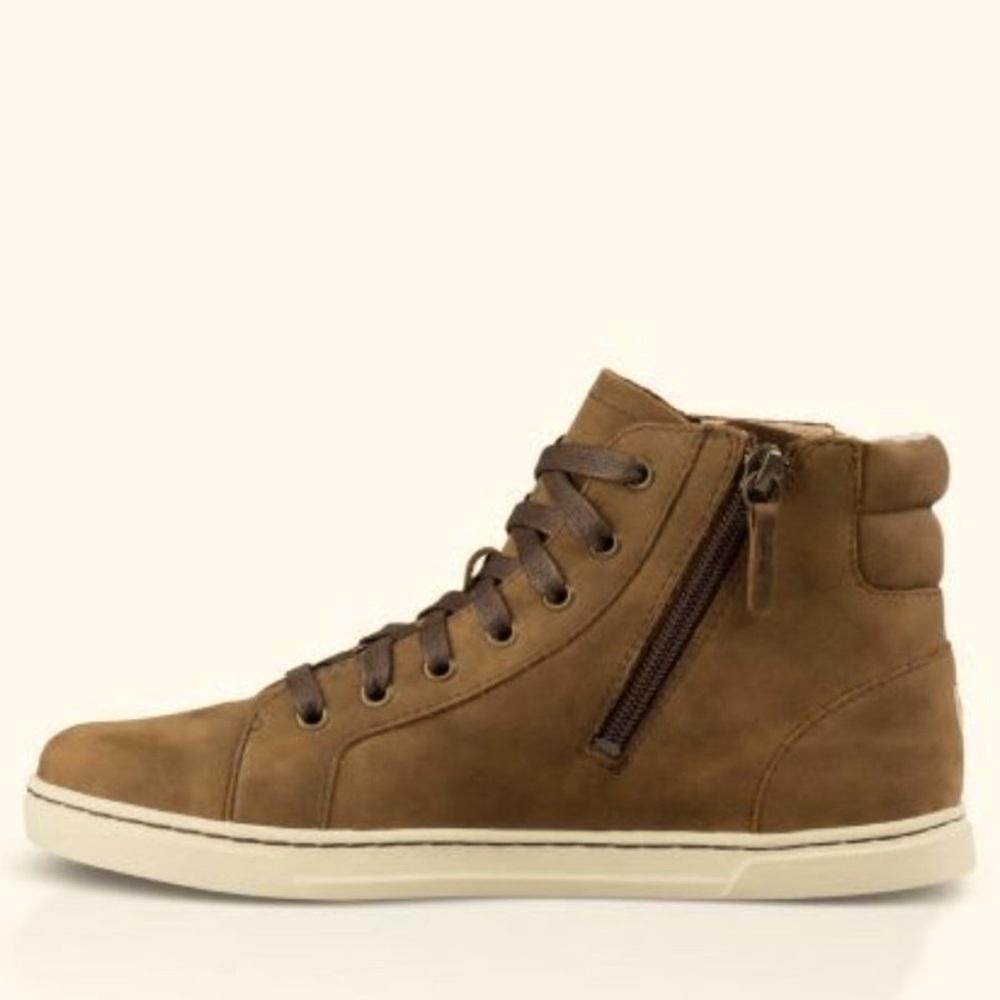 UGG Women’s Gradie Trainer Brown High-Top Sneakers Size 7.5 - Picture 2 of 10